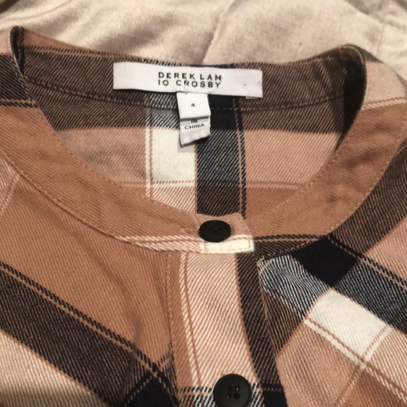 🍃🍃10 CROSBY by DEREK LAM Plaid Flannel Dress - Picture 6 of 8